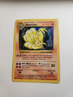 Ninetales - Shadowless Base Set Holo 1999 Pokemon Card 12/102 - Image 2