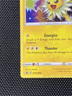 Jolteon SWSH094 Holofoil Promo Rare Pokemon Card - NM - Image 5