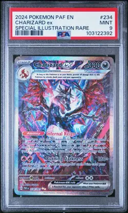CHARIZARD ex 234/091 | PSA 9 | Paldean Fates Full Art Graded Pokemon Card - Image 1