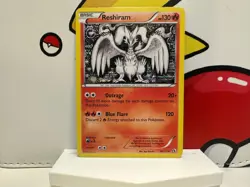 Reshiram Holo Rare - Legendary Treasures 28/113 - Black & White Pokemon Card NM - Image 3