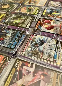 Pokemon Card Lot 100 OFFICIAL TCG Cards Ultra Rare Included GX EX MEGA + HOLOS - Image 1