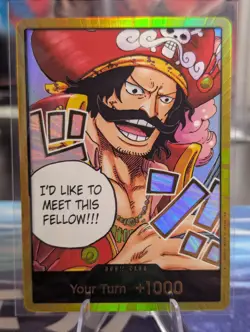 One Piece Gol.D.Roger GOLD DON!! Card (OP-13) English Pack Fresh - Image 1
