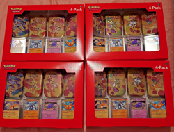 4 * Pokemon 4 Mini Tins + 4 Promo Cards Bundle - 151 SAMS CLUB - 32 packs total - Image 1
