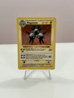 Magneton 9/102 Holo Rare - Base Set Shadowless Pokemon Card LP - Image 1