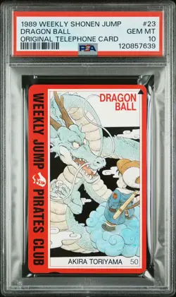 PSA 10 Weekly Shonen Jump Dragon Ball Original Telephone Card Goku Shenron #23 2 - Image 1