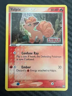 Pokemon TCG Vulpix Holo EX Power Keepers 69/108 Reverse Stamp DMG - Image 1