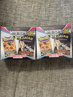 Pokemon TCG Mystery Power Box Sealed 5 Booster Packs Set of 2 - Image 1