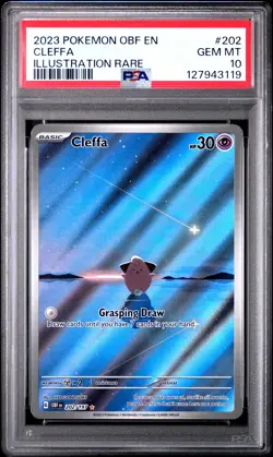 2023 POKEMON OBF EN-OBSIDIAN FLAMES ILLUSTRATION RARE #202 CLEFFA PSA 10 - Image 1