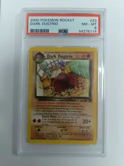 Graded PSA 8 2000 Pokemon Rocket - Dark Dugtrio - #23 - Image 1