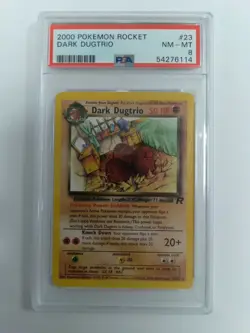 Graded PSA 8 2000 Pokemon Rocket - Dark Dugtrio - #23 - Image 3