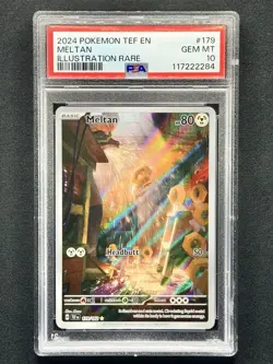 Pokemon Scarlet & Violet Temporal Forces 179 Meltan illustration Rare PSA 10 GEM - Image 1