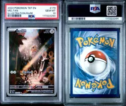 Pokemon Scarlet & Violet Temporal Forces 179 Meltan illustration Rare PSA 10 GEM - Image 5