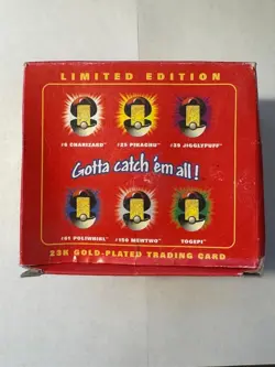 1999 Pokemon - Charizard - 23K Gold Plated - Red Box - SEALED - Image 5