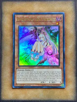 Yugioh Red Blossoms from Underroot DUDE-EN006 Ultra Rare 1st Ed NM - Image 1