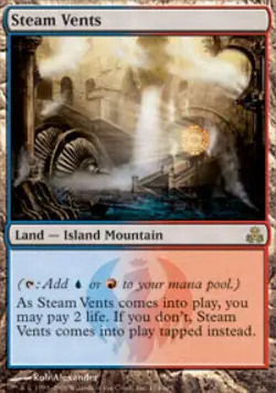 Steam Vents - Damaged / Poor MTG Guildpact - Image 1
