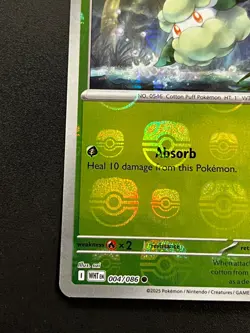 Cottonee 004/086 (Master Ball Pattern) NM Holo White Flare Pokemon Card - Image 2