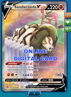 Sandaconda V 252/264 FULL ART Pokemon TCG Online Digital Card PTCGO SENT FAST - Image 1