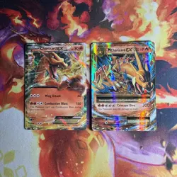 Lot Of Two Charizard Ex Cards Mega And Regular Ex Flashfire And Evolutions - Image 1