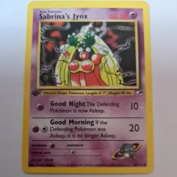 Pokemon Card Gym Heroes 1st Edition Sabrina's Jynx 59/132 WOTC - Image 3