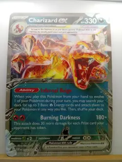Charizard ex 196 054/091 Promo Jumbo Oversized Lenticular Card - Image 1