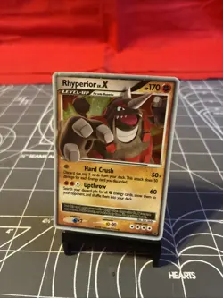 2008 Pokemon Rhyperior LV. X DP29 Promo Card HP - Image 1