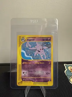 Pokemon TCG Espeon Aquapolis Holo Rare Card H9/32 Vintage E Reader LP💎 - Image 1