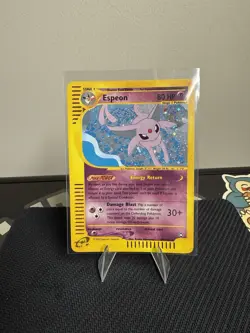 Pokemon TCG Espeon Aquapolis Holo Rare Card H9/32 Vintage E Reader LP💎 - Image 2