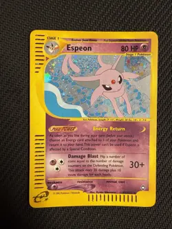Pokemon TCG Espeon Aquapolis Holo Rare Card H9/32 Vintage E Reader LP💎 - Image 4