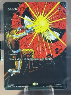 MTG Magic The Gathering Shock Spider-Man Full Art Mythic Rare - Image 1