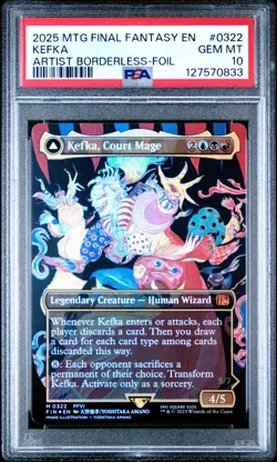 2025 MTG FINAL FANTASY #0322 KEFKA, COURT MAGE/KEFKA, RULER OF RUIN PSA 10 - Image 1