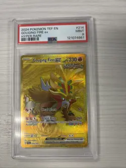 Pokemon TCG Gouging Fire EX Scarlet & Violet Temporal Forces 214 Ultra Rare PSA9 - Image 1