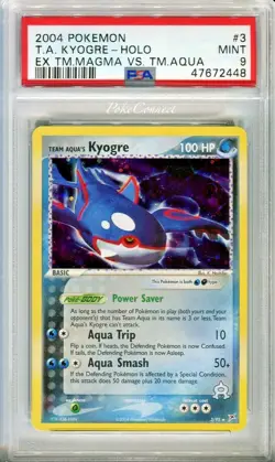 PSA 9 MINT Pokemon KYOGRE Holo Rare 2004 ex Team Aqua vs Team Magma #3/95 - Image 1
