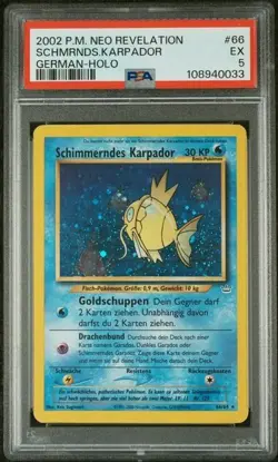 Pokemon TCG 2002 Shining Magikarp Neo Rev German Holo PSA 5 #66/64 - Image 1