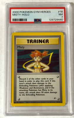 Misty Holo Rare PSA 7 NM 2000 Pokemon Gym Heroes Unlimited #18/132 - Image 1