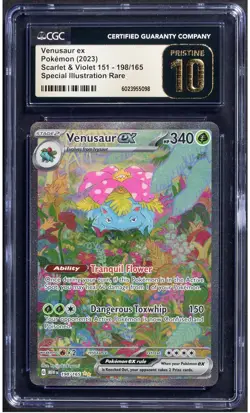 2023 Pokemon Venusaur ex 198 Scarlet & Violet 151 CGC 10 - Image 1