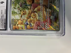 Pokemon Twilight Masquerade - EEVEE - Illustration Rare 188/167 CGC Graded 9 - Image 3