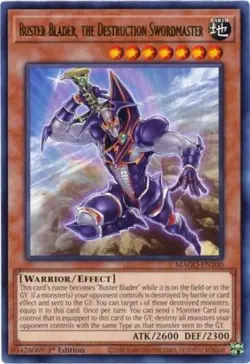 Yugioh! LP Buster Blader, the Destruction Swordmaster - MAGO-EN100 - Rare - 1st - Image 1