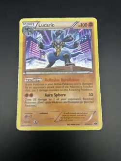 2012 Pokemon Lucario Holo Rare 64/99 Black & White: Next Destinies Card - Image 2