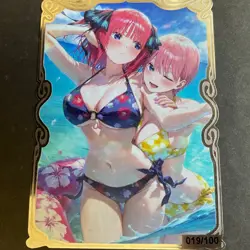Goddess Story Gold METAL Card Double Sidded Serial Number #019/100! Nino Nakano - Image 1