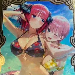 Goddess Story Gold METAL Card Double Sidded Serial Number #019/100! Nino Nakano - Image 4