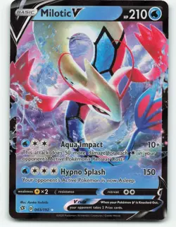Milotic V 43/192 Pokemon card Rebel Clash NM - Image 1