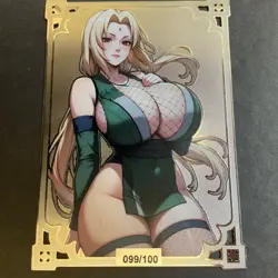 Goddess Story Gold METAL Card Double Sidded Serial Number #099/100! Tsunade - Image 2