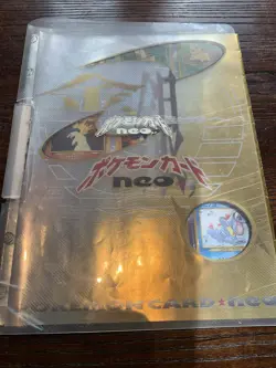 1999 Japanese Pokemon Card Neo Premium File 1 Binder 9 Promo Cards Moderate Wear - Image 1
