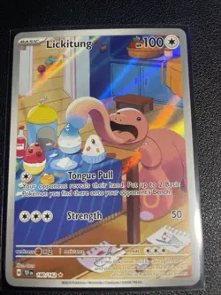 Pokemon TCG Lickitung 180/162 Temporal Forces Holo Card Illustration Rare - Image 1