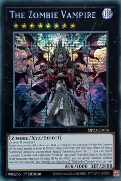 MP23-EN024 THE ZOMBIE VAMPIRE SECRET RARE 1ST EDITION YuGiOh CARD - Image 1