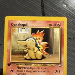 2000 Pokemon Cyndaquil 57/111 First Edition Neo Genesis Set Common Card - Image 3