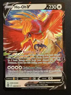 Pokemon TCG Ho-Oh v Silver Tempest Holo Ultra Rare Card 140/195 Mint - Image 1