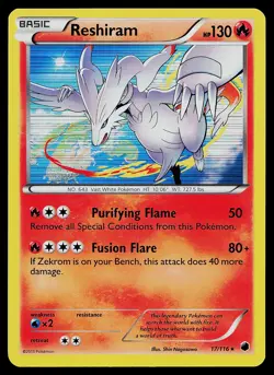 Pokemon Card - Reshiram Plasma Freeze 17/116 Holo Rare - Image 1