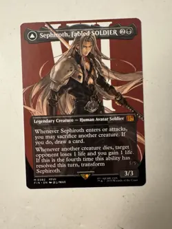 MTG Magic Sephiroth, Fabled SOLDIER (Borderless) (0382) NM Normal NON-FOIL - Image 1