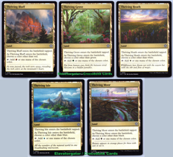 Thriving Lands Set of 5 - Thriving Bluff Grove Heath Isle Moor - MTG - Magic - Image 1